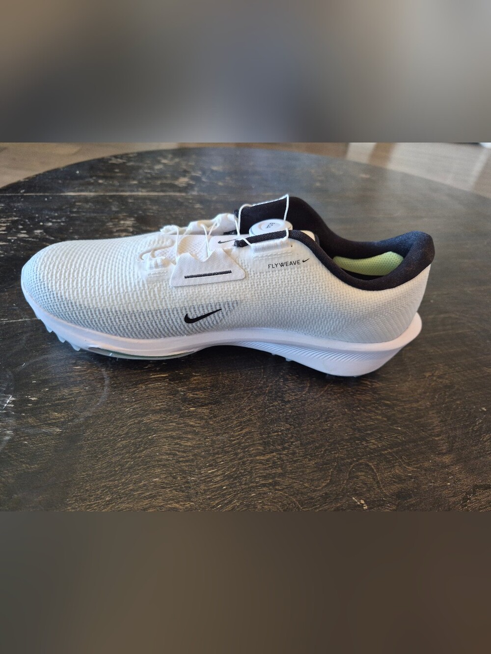 Nike Infinity Tour Boa 2 (Wide) PureWhite/ Platinum Green Golf Shoes - Picture 4 of 13